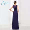 Custom Made Pleat Sequined Beading Crystal Flowers Elegant Evening Dress Wholesale